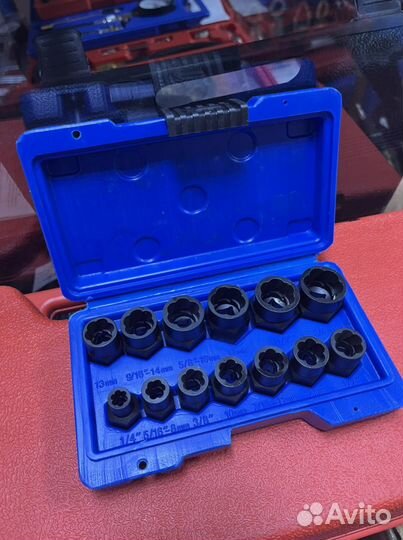 Набор головок-экстракторов (13 предметов 9-19 мм)