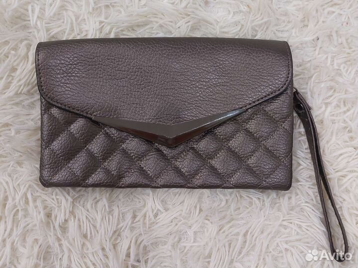 Клатч новый красный и серый