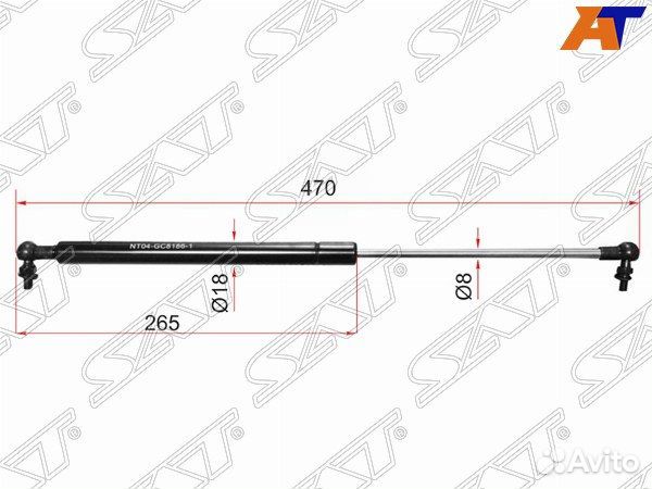 Амортизатор капота toyota hilux surf