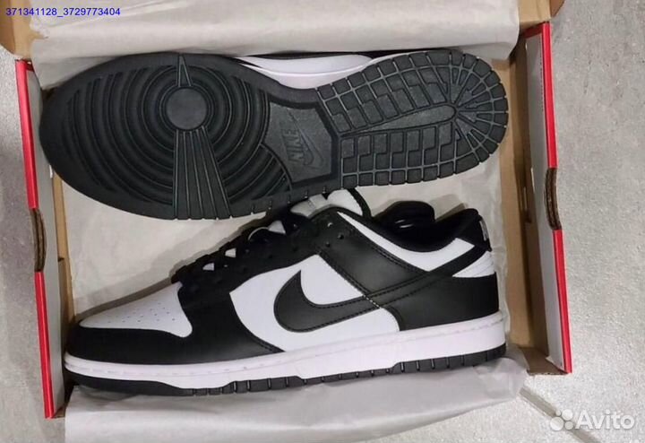 Кроссовки nike dunk black white panda оригинал