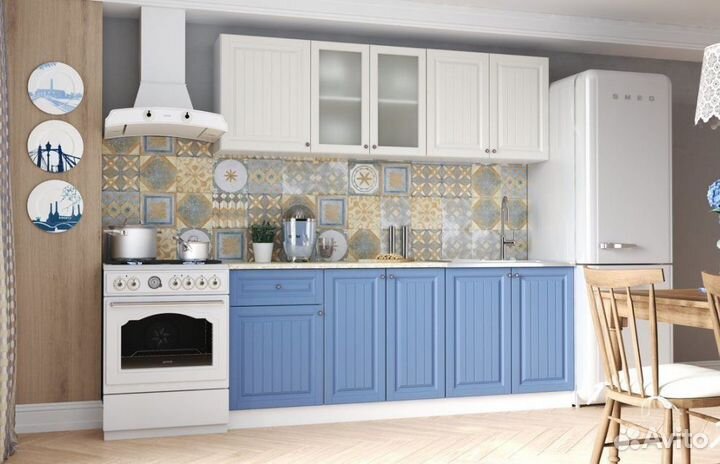 Кухня 2,0 метра Магнолия/Деним