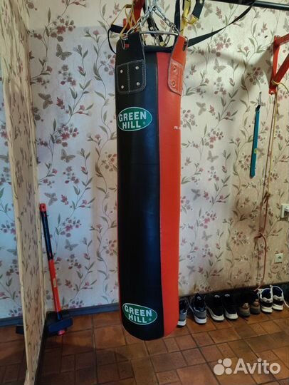 Боксерский мешок green hill кожа