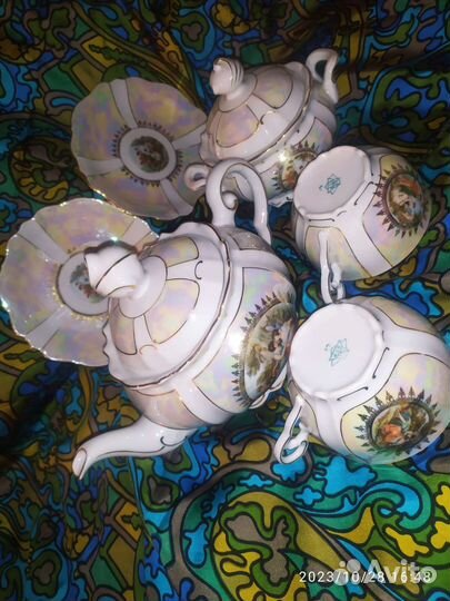 Сервиз неполный Германия фарфор винтаж сахарница