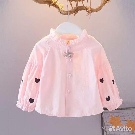 Детская блузка для девочки, 2 цвета, 2 размера