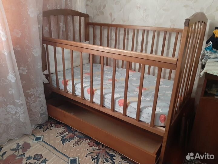 Детская кровать манеж с матрасом