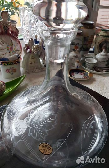Графин декантер Богемия винтаж Чехословакия