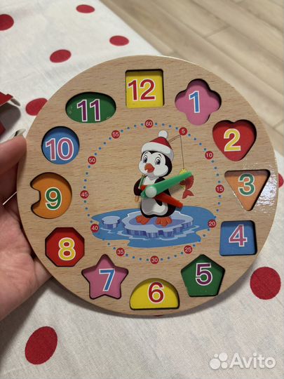 Детские деревянные часы