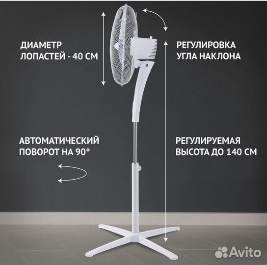 Вентилятор напольный Polaris