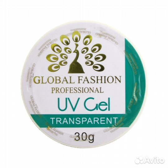 Гель для наращивания ногтей, прозрачный, Global Fa