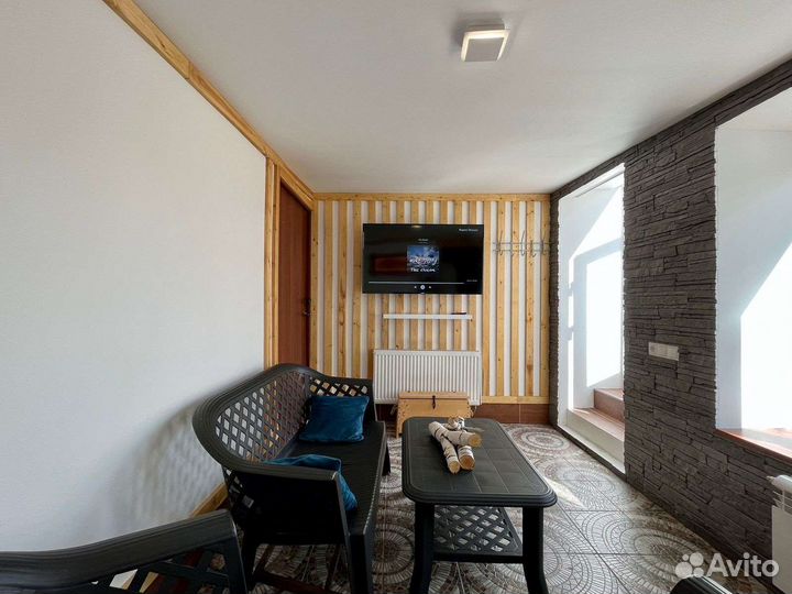 Баня на дровах с бассейном и джакузи