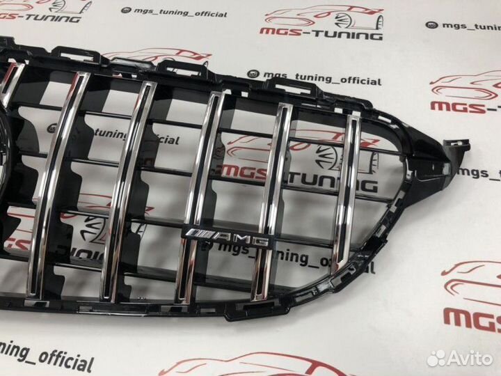 Решетка GT Mercedes w205 рестайлинг п/к + AMG