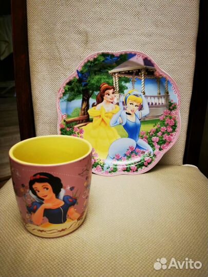 Набор детской посуды, фарфор Испания, новый