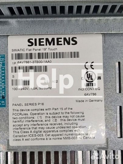 Панель управления Siemens 6AV7861-3TB00-1AA0
