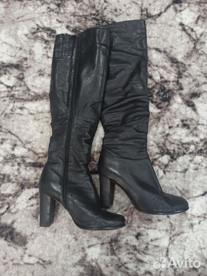 Сапоги осень весна женские 39 натуральная кожа