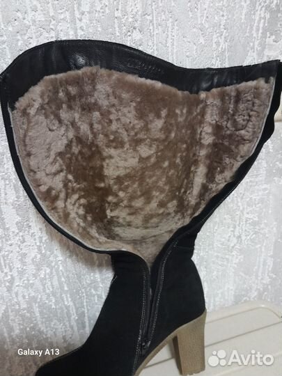 Сапоги зимние женские 37 замша натуральная