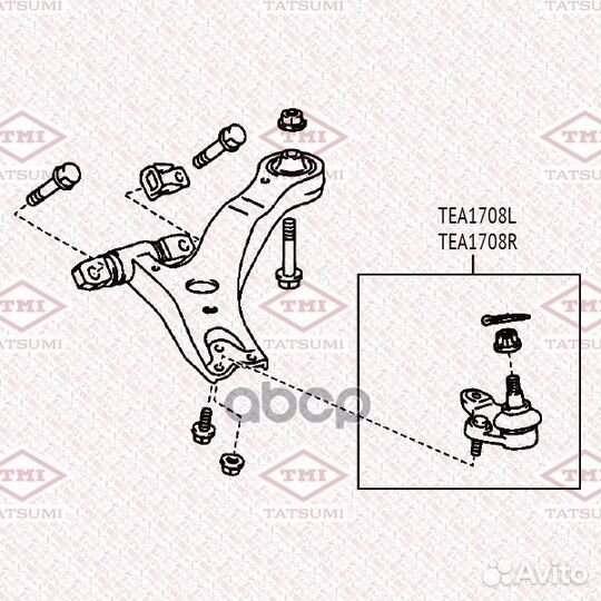 Опора шаровая toyota camry 06- нижн.лев. TEA1708L