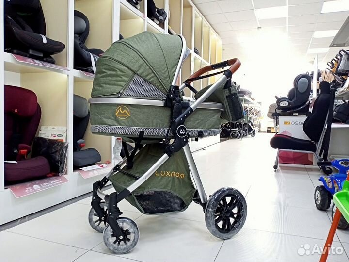 Коляска трансформер Luxmom V9 2в1 Olive