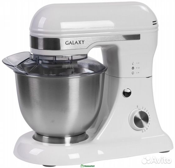 Планетарный миксер Galaxy GL 2230, 700 Вт, белый