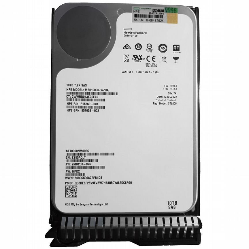 [MB010000JWZHA] Жесткий Диск Hp 10 Tb Mb010000jwzha Sas 3,5