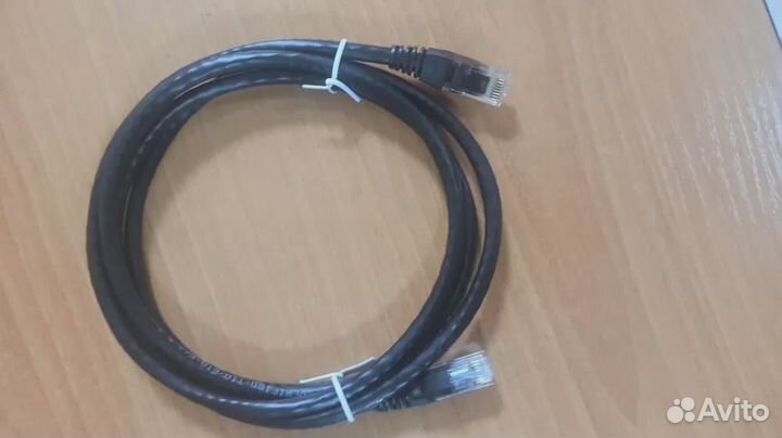Патчкорд hyperline pc-lpm-utp-rj45-rj45-c6-1.5m-bk