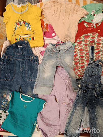 Детские вещи пакетом для девочек 80 86