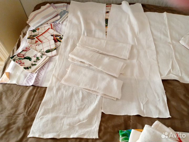 Полотенца опт 13 шт новые вафельные большие СССР