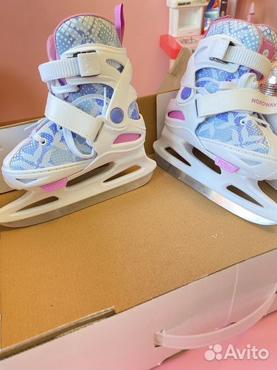 Коньки ледовые детские раздвижные 26-31р