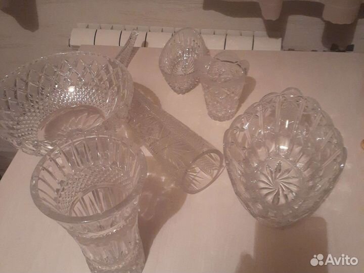 Набор хрустальных ваз