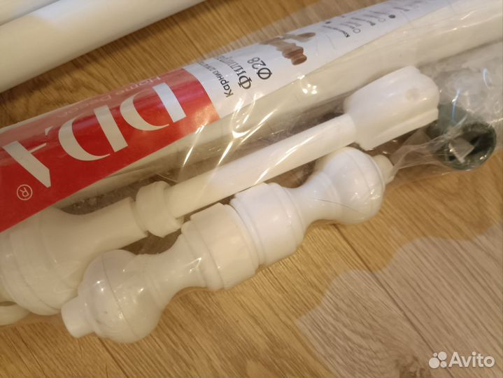 Карнизы для штор двухрядный гардина белый