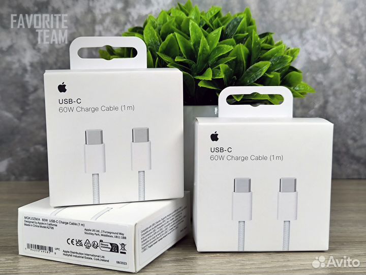 Кабель плетеный Apple USB-C 60W оригинал