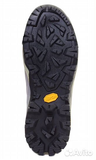 Треккинговые ботинки Замш, Vibram, графит/голубой