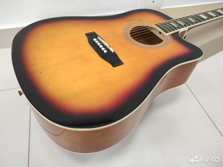 Гитара новая акустическая большой корпус