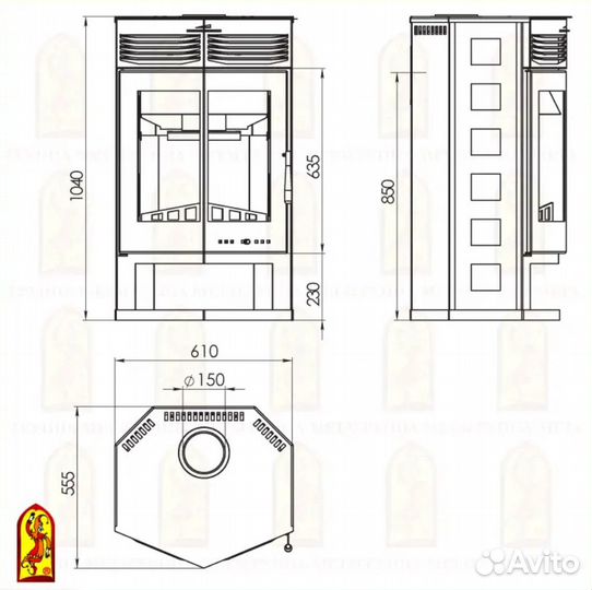 Печь Камин Варяг 9