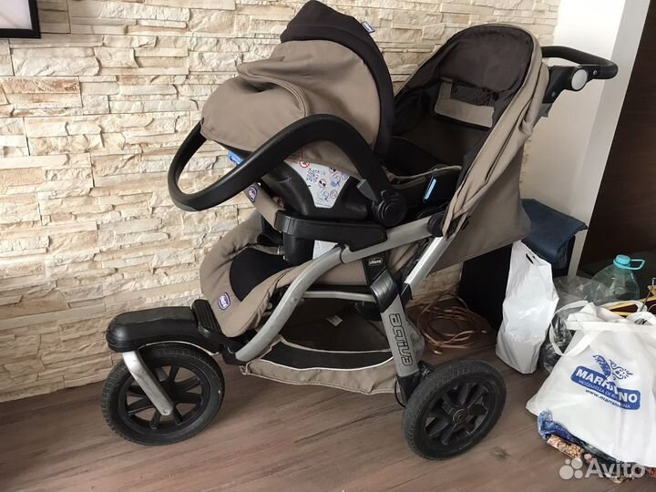 Детские коляски 3 в 1 бу трансформер Chicco