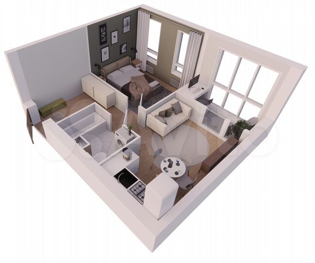 1-к. квартира, 38,8 м², 3/9 эт.