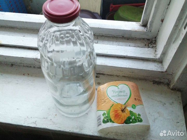 Бутылка литровая, мытая, под конс. сок