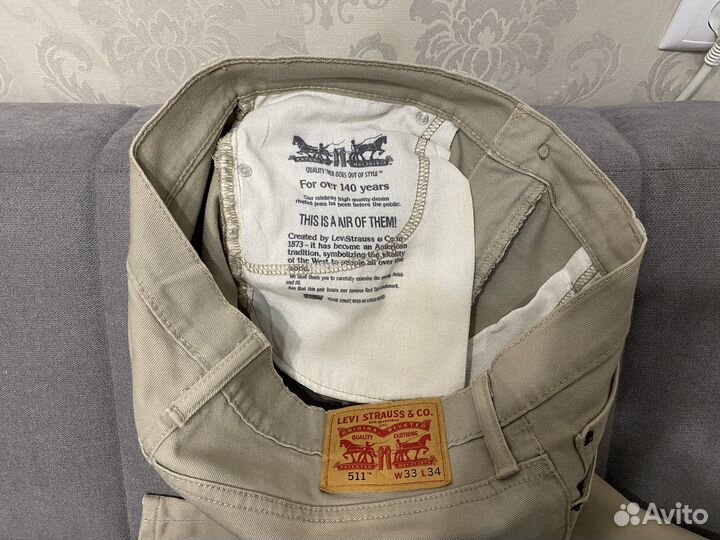 Джинсы Levis 511 (оригинал, 33/34)