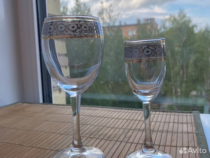 Бокалы набор богемское стекло