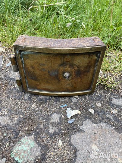 Старинная дверка для печки латунь