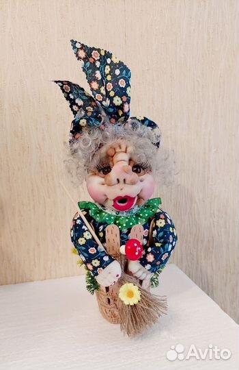 Кукла ручной работы в чулочной технике