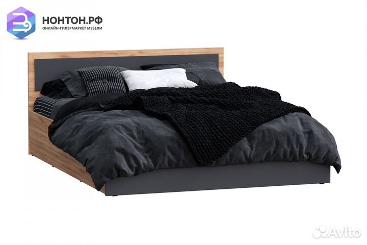 Кровать Мартина с подъемным механизмом графит / ду