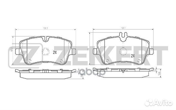 Колодки торм. диск. передн. MB C-Class (203) 00