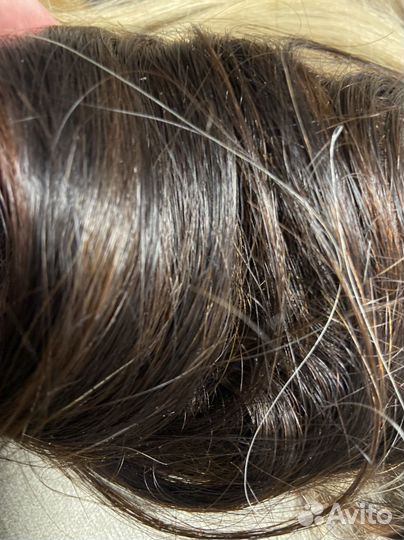 Волосы для наращивания блонд и каштан 50 55 см