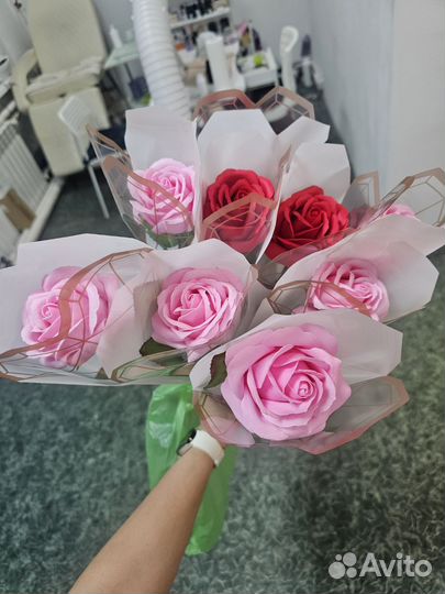 Мыльные букеты из розочек