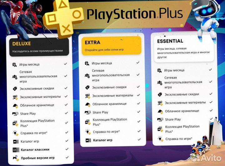 Подписка ps plus delux Украина ps5 ps4 (Арт.91006)