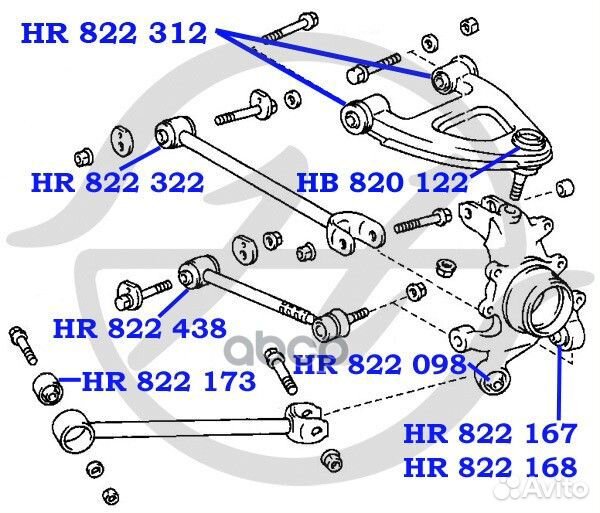Hanse HR 822 312 Сайлентблок верхнего рычага