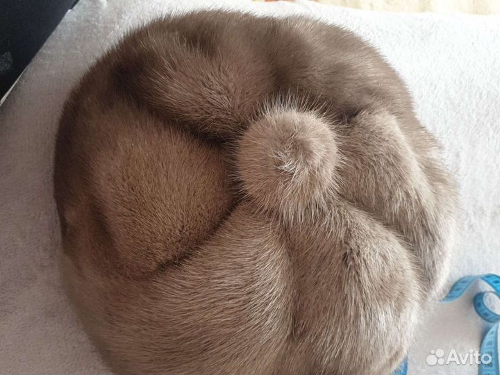 Шапка норковая женская серая