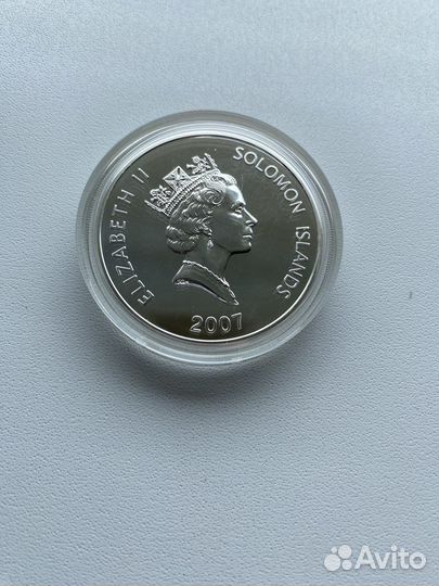 Монета серебро Соломоновы о. Год свиньи. 2007 г