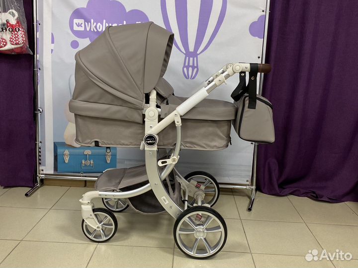 Коляска 2в1 и 3в1 эко кожа