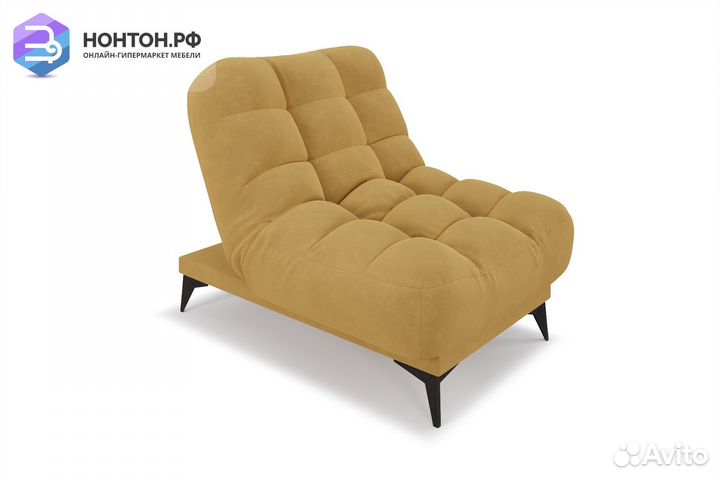 Кресло клик-кляк Арно велюр желтый